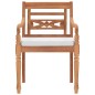 Batavia-Stühle 2 Stk. mit Polstern Massivholz Teak Batavia-Stühle 2 Stk. mit Polstern Massivholz Teak