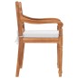 Batavia-Stühle 2 Stk. mit Polstern Massivholz Teak Batavia-Stühle 2 Stk. mit Polstern Massivholz Teak