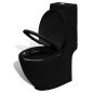 vidaXL Stand-WC & Bidet Set Schwarz Keramik vidaXL Stand-WC & Bidet Set Schwarz Keramik