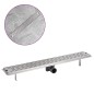 vidaXL Gerade Duschrinne Linien 830x140 mm Edelstahl vidaXL Gerade Duschrinne Linien 830x140 mm Edelstahl