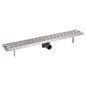 vidaXL Gerade Duschrinne Linien 830x140 mm Edelstahl vidaXL Gerade Duschrinne Linien 830x140 mm Edelstahl