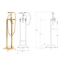vidaXL Freistehende Badewannenarmatur Edelstahl 99,5 cm Golden vidaXL Freistehende Badewannenarmatur Edelstahl 99,5 cm Golden