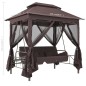 vidaXL Pavillon Umwandelbare Schaukelbank Kaffeebraun vidaXL Pavillon Umwandelbare Schaukelbank Kaffeebraun