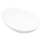vidaXL Luxus Keramik Waschbecken Oval Weiß 40 x 33 cm vidaXL Luxus Keramik Waschbecken Oval Weiß 40 x 33 cm