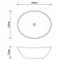 vidaXL Luxus Keramik Waschbecken Oval Weiß 40 x 33 cm vidaXL Luxus Keramik Waschbecken Oval Weiß 40 x 33 cm