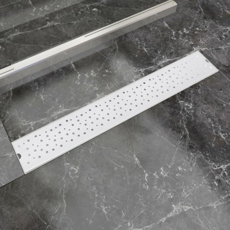 vidaXL Duschrinne 730x140 mm Edelstahl Löcher-Design