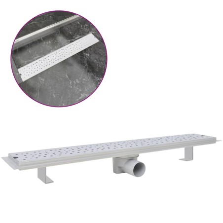 vidaXL Duschrinne 730x140 mm Edelstahl Löcher-Design