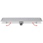 vidaXL Duschrinne 730x140 mm Edelstahl Löcher-Design vidaXL Duschrinne 730x140 mm Edelstahl Löcher-Design