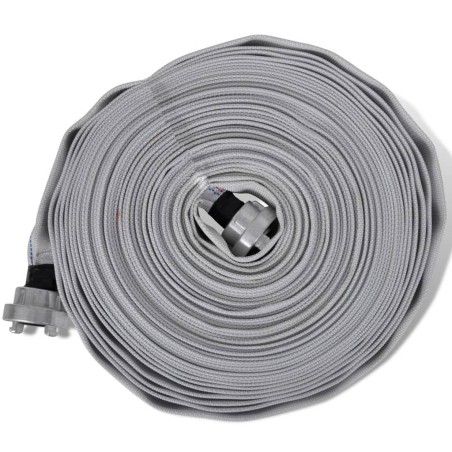 vidaXL Feuerwehrschlauch Flachschlauch 30 m D-Storz Kupplungen 1 Zoll