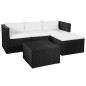 vidaXL 3-tlg. Garten-Lounge-Set Poly Rattan Schwarz und Weiß vidaXL 3-tlg. Garten-Lounge-Set Poly Rattan Schwarz und Weiß