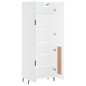 Highboard Weiß 69,5x34x180 cm Holzwerkstoff Highboard Weiß 69,5x34x180 cm Holzwerkstoff