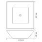 vidaXL Waschbecken Quadratisch Keramik Weiß 41,5 x 41,5 x 12 cm vidaXL Waschbecken Quadratisch Keramik Weiß 41,5 x 41,5 x 12 cm