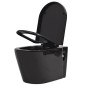 vidaXL Wandmontierte Toilette Keramik Schwarz vidaXL Wandmontierte Toilette Keramik Schwarz