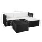 vidaXL 3-tlg. Garten-Lounge-Set Poly Rattan Schwarz und Weiß vidaXL 3-tlg. Garten-Lounge-Set Poly Rattan Schwarz und Weiß