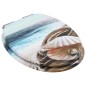vidaXL Toilettensitze 2 Stk. mit Soft-Close-Deckel MDF Muschel-Design vidaXL Toilettensitze 2 Stk. mit Soft-Close-Deckel MDF Muschel-Design