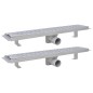 vidaXL Lineare Duschrinnen 2 Stk. Wellen 630 x 140 mm Edelstahl vidaXL Lineare Duschrinnen 2 Stk. Wellen 630 x 140 mm Edelstahl