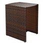 3-tlg. Bistro-Set mit Auflagen Poly Rattan Braun 3-tlg. Bistro-Set mit Auflagen Poly Rattan Braun