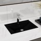 vidaXL Keramik Waschbecken mit Hahn-/Überlaufloch Schwarz Rechteckig vidaXL Keramik Waschbecken mit Hahn-/Überlaufloch Schwarz Rechteckig