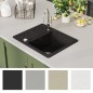 vidaXL Granitspüle Einzelbecken Schwarz vidaXL Granitspüle Einzelbecken Schwarz