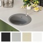 vidaXL Granitspüle Einzelbecken Rund Grau vidaXL Granitspüle Einzelbecken Rund Grau