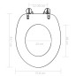 vidaXL Toilettensitze 2 Stk. Soft-Close-Deckel MDF Wassertropfendesign vidaXL Toilettensitze 2 Stk. Soft-Close-Deckel MDF Wassertropfendesign