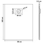 vidaXL Duschwanne SMC Weiß 100×80 cm vidaXL Duschwanne SMC Weiß 100×80 cm