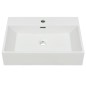 vidaXL Waschbecken mit Hahnloch Keramik Weiß 60,5x42,5x14,5 cm vidaXL Waschbecken mit Hahnloch Keramik Weiß 60,5x42,5x14,5 cm