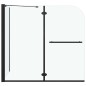 vidaXL Badewannenaufsatz 2-fach Faltbar ESG 120x68x130 cm Schwarz vidaXL Badewannenaufsatz 2-fach Faltbar ESG 120x68x130 cm Schwarz