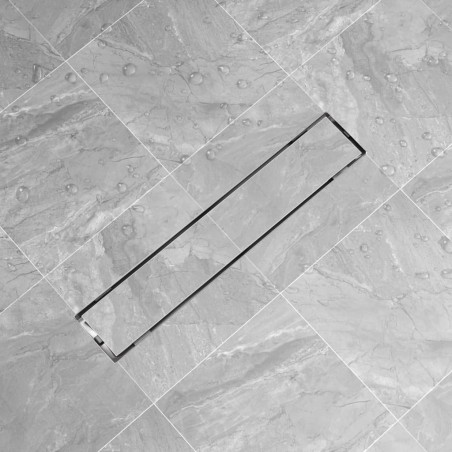 vidaXL Duschablauf Linear 630x140 mm Edelstahl 