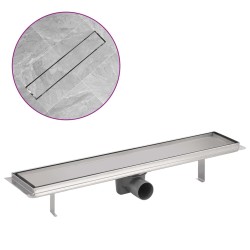 vidaXL Duschablauf Linear 630x140 mm Edelstahl 