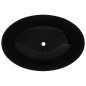 Keramik Waschtisch Waschbecken Oval schwarz 40 x 33 cm Keramik Waschtisch Waschbecken Oval schwarz 40 x 33 cm