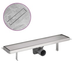 vidaXL Duschablauf Linear 530x140 mm Edelstahl 