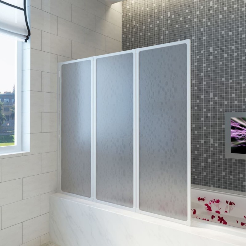 vidaXL Duschwand 117x120 cm 3-teilig Faltbar vidaXL Duschwand 117x120 cm 3-teilig Faltbar