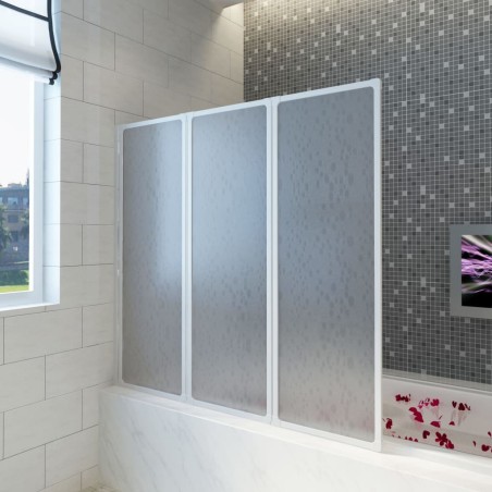 vidaXL Duschwand 117x120 cm 3-teilig Faltbar