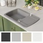 vidaXL Granitspüle Einzelbecken Grau vidaXL Granitspüle Einzelbecken Grau