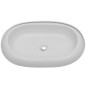 vidaXL Bad-Waschbecken mit Mischbatterie Keramik Oval Weiß vidaXL Bad-Waschbecken mit Mischbatterie Keramik Oval Weiß
