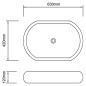 vidaXL Bad-Waschbecken mit Mischbatterie Keramik Oval Weiß vidaXL Bad-Waschbecken mit Mischbatterie Keramik Oval Weiß