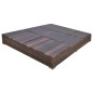 vidaXL Outdoor-Loungebett mit Sonnenschirm Poly Rattan Braun vidaXL Outdoor-Loungebett mit Sonnenschirm Poly Rattan Braun