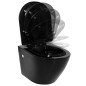 vidaXL Wand-WC ohne Spülrand Keramik Schwarz vidaXL Wand-WC ohne Spülrand Keramik Schwarz