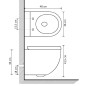 vidaXL Wand-WC ohne Spülrand Keramik Schwarz vidaXL Wand-WC ohne Spülrand Keramik Schwarz