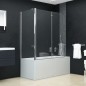 vidaXL Badewannenaufsatz 2-fach Faltbar ESG 120x68x130 cm vidaXL Badewannenaufsatz 2-fach Faltbar ESG 120x68x130 cm