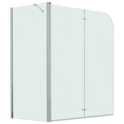 vidaXL Badewannenaufsatz 2-fach Faltbar ESG 120x68x130 cm 
