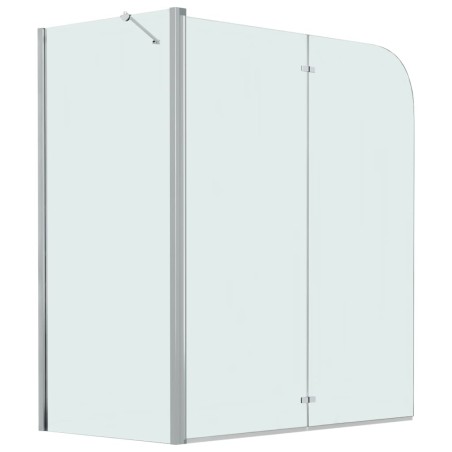 vidaXL Badewannenaufsatz 2-fach Faltbar ESG 120x68x130 cm 