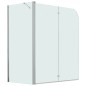 vidaXL Badewannenaufsatz 2-fach Faltbar ESG 120x68x130 cm vidaXL Badewannenaufsatz 2-fach Faltbar ESG 120x68x130 cm
