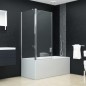 vidaXL Badewannenaufsatz 2-fach Faltbar ESG 120x68x130 cm vidaXL Badewannenaufsatz 2-fach Faltbar ESG 120x68x130 cm