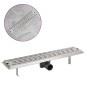 vidaXL Gerade Duschrinne Linien 630x140 mm Edelstahl vidaXL Gerade Duschrinne Linien 630x140 mm Edelstahl