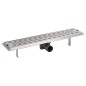 vidaXL Gerade Duschrinne Linien 630x140 mm Edelstahl vidaXL Gerade Duschrinne Linien 630x140 mm Edelstahl