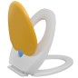 vidaXL Toilettensitz mit Absenkautomatik Erwachsene/Kinder Weiß & Gelb vidaXL Toilettensitz mit Absenkautomatik Erwachsene/Kinder Weiß & Gelb