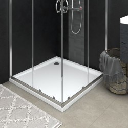 vidaXL Duschtasse ABS Quadratisch Weiß 80x80 cm 