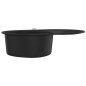 vidaXL Granitspüle Einzelbecken Oval Schwarz vidaXL Granitspüle Einzelbecken Oval Schwarz